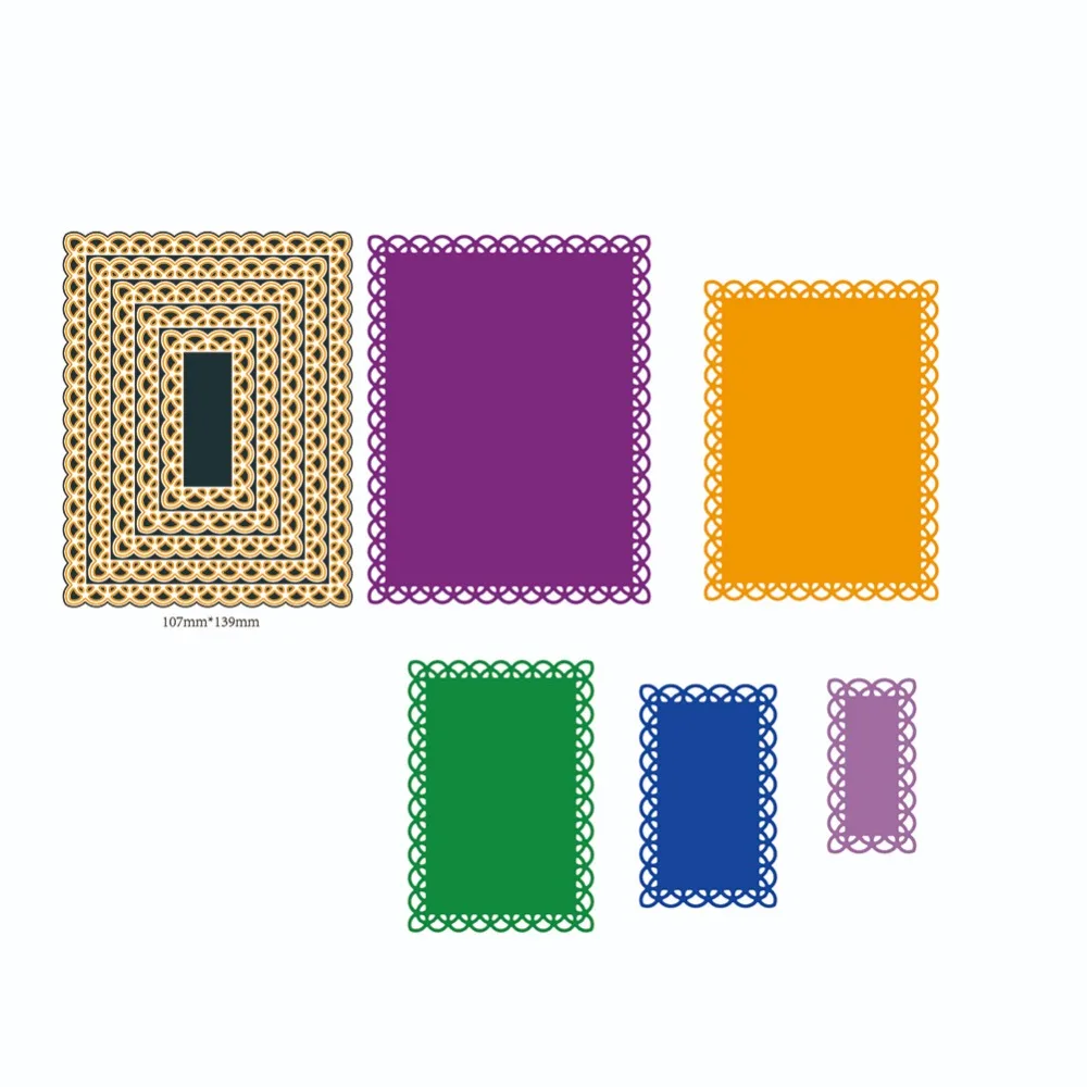 Прямоугольная гребешок рамка металлические режущие штампы 3 шт. кролики