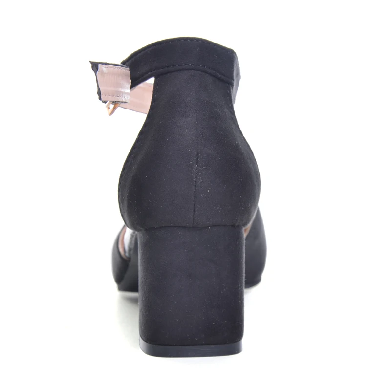 HEE GRAND/летние туфли-лодочки флоковые Туфли Мэри Джейн с острым носком на высоком