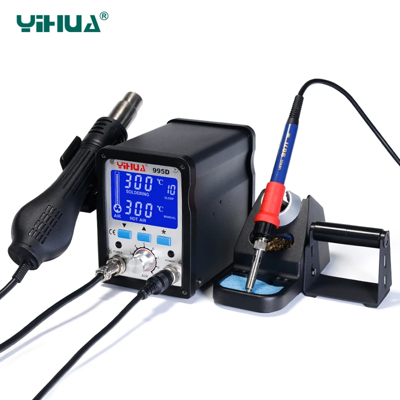 YIHUA 995D паяльная станция 60W большого паяльник для подключения к 650 Вт горячий