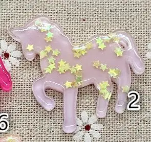 2 light purple 10pcs 10 шт. смола Многоцветный каваи Единорог со звездой кабошон искусство поставка Украшение Шарм волос Лук центр скрапбук - Цвет: 2 light purple 10pcs