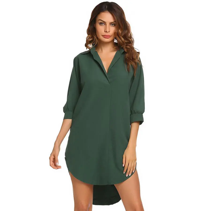 FINEJO женское осеннее платье 2017 новое модное Повседневное с отложным воротником