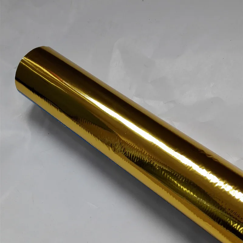 Hot stamping foil gold color 101 hot press on paper or plastic 64cm x120m heat stamping film