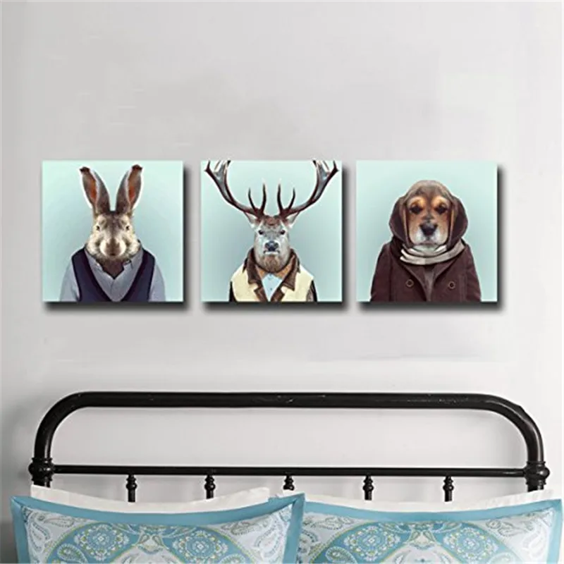 3 Панели без рамки холст фотопечать картины с изображением мистера Рабита Лось и