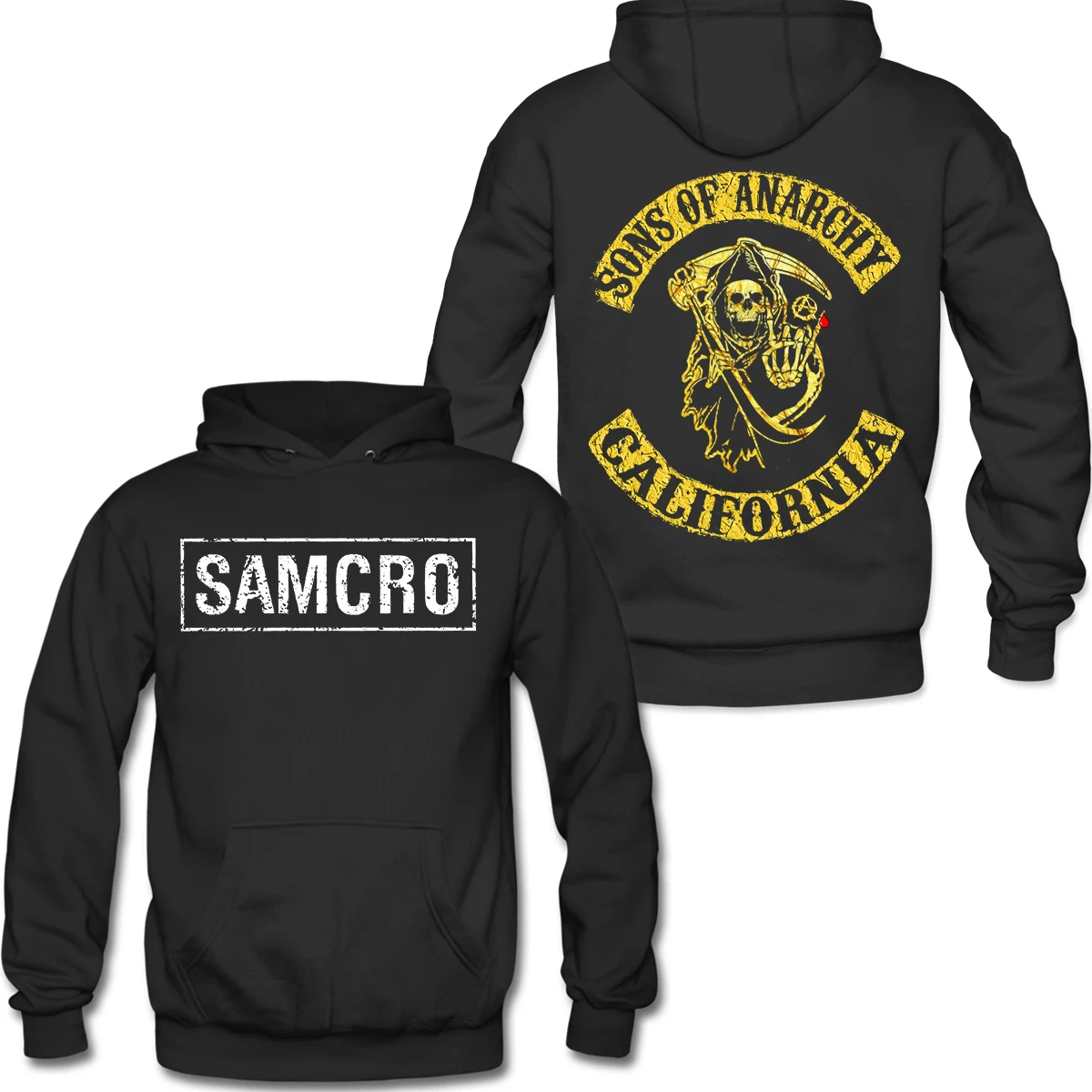 Двусторонняя толстовка с капюшоном «Sons of Anarchy SAMCRO»