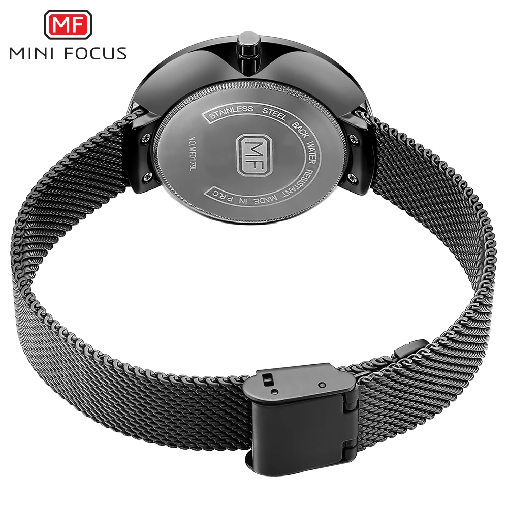 MINIFOCUS, женские часы, Роскошные, Топ бренд, бизнес часы, женские часы, s часы, стальная сетка, ремешок для часов, простые модные часы для девушек, Relogio