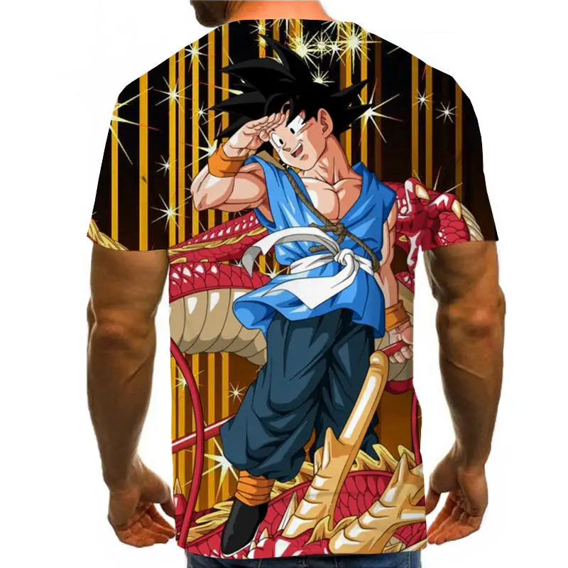 Dragon Ball Z Ultra Instinct God Son Goku Super Saiyan Men Tshirt 3D Printed Summer O-Neck Daily Casual Funny T shirt Plus Size