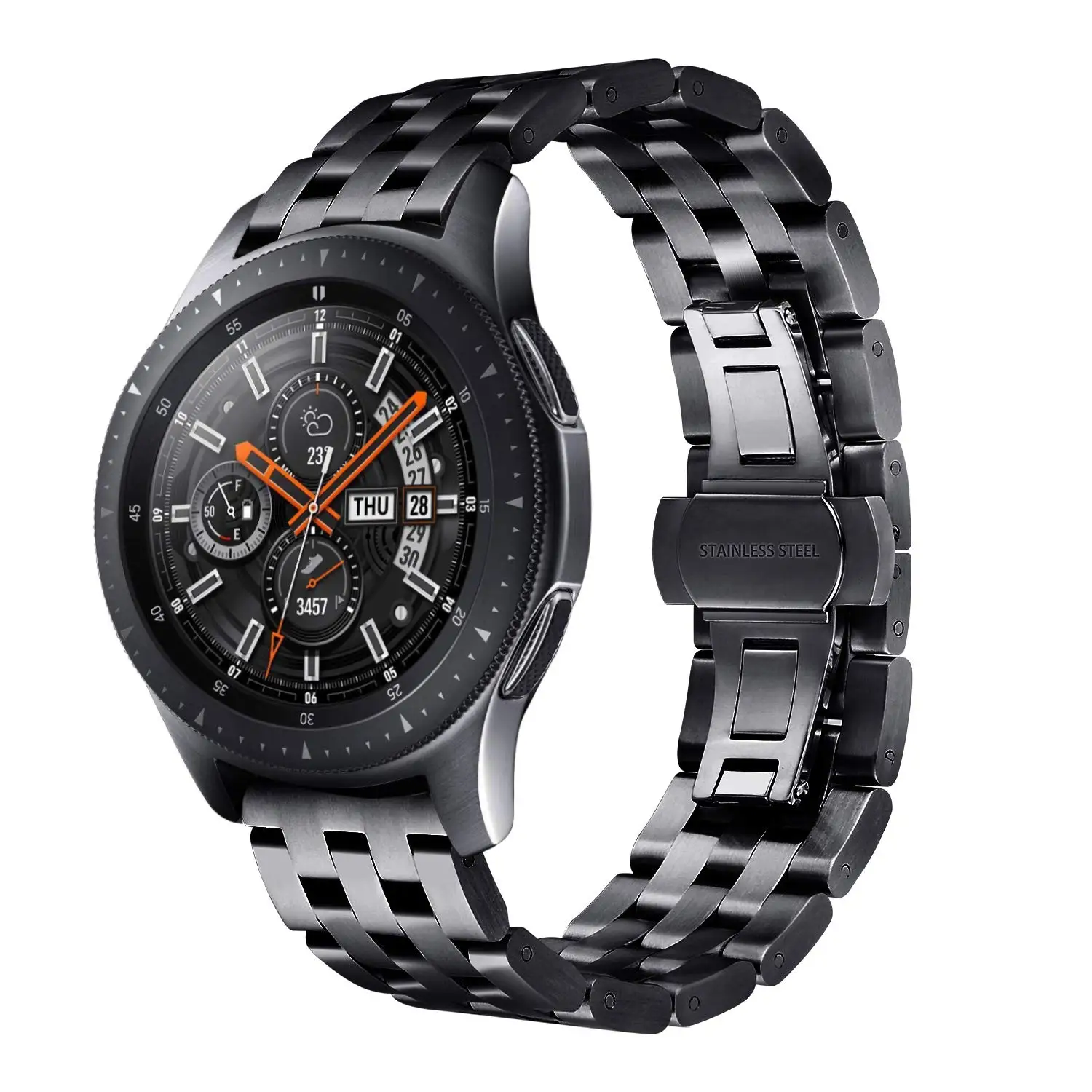 Ремешок из нержавеющей стали для часов Samsung Galaxy ремешок Gear Sport S2 S3 Classic Frontier 20 мм 22 42