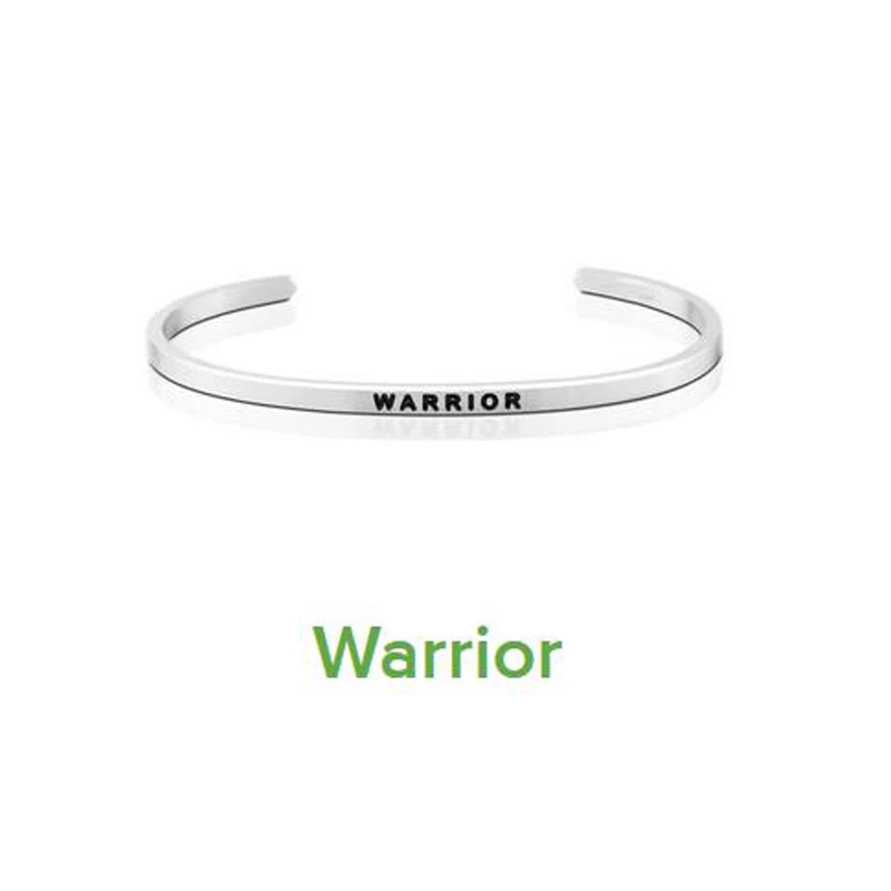 2018 Нержавеющая сталь Открыть Браслет манжета Новый воин браслет выгравированы