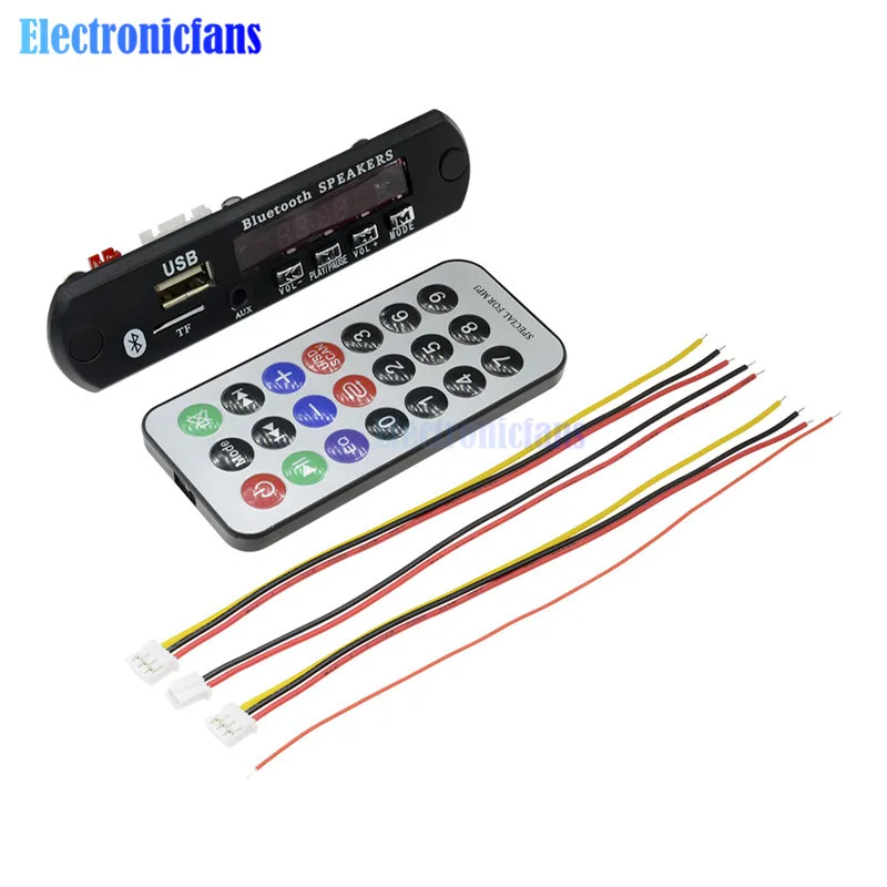 Автомобильный Bluetooth MP3 звуковая карта Плата декодера стандарта 12V 3.5A удобный