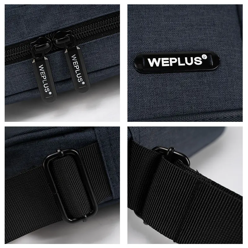 Мужская тканевая сумка через плечо WEPLUS 300D кожаный повседневный мессенджер