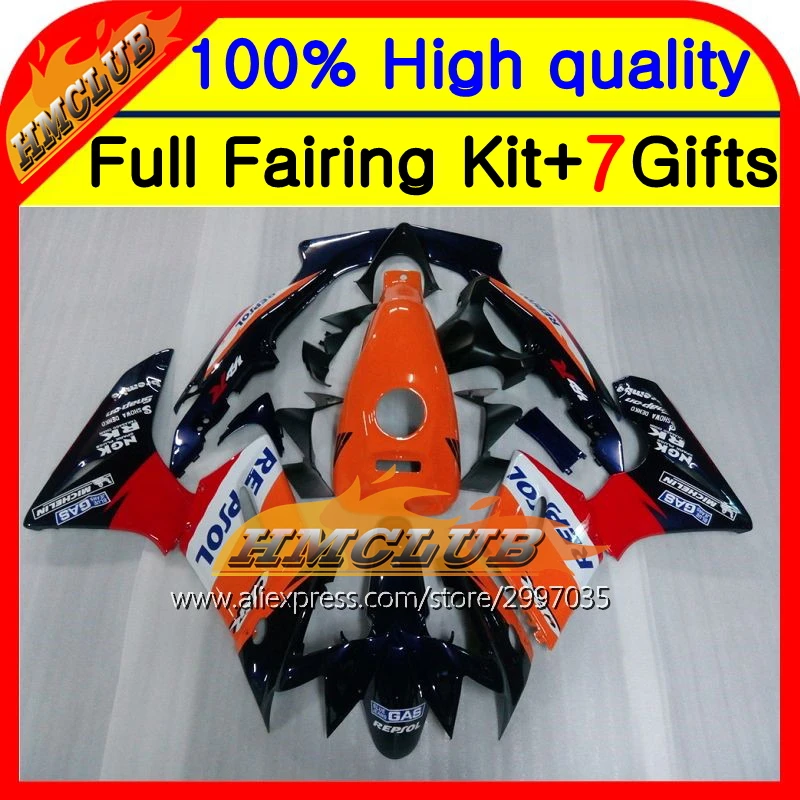 Синий корпус Repsol для HONDA CBR125R 02 06 CBR 125R 10HM11 CBR125 R 03 04 05 2002 2003 2004 2005 2006 обтекатель