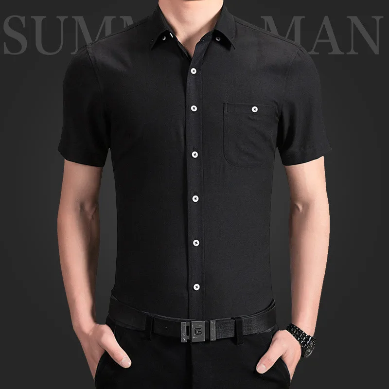 VERSMA Мода 2017 г. Slim Fit с коротким рукавом Мужская одежда рубашки Camisa социальная Masculina