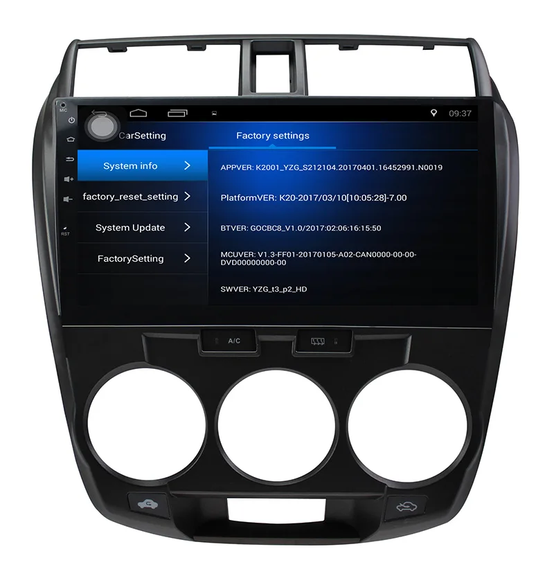 10 1 &quotдля Honda City 2006-2014 Android 7 0 автомобильный dvd видео GPS с навигацией Радио BT AUX DVR WIFI