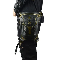 punk waist bags mens travel leg bag vintage rock rivet fanny pack crossbody messenger gothic shoulder bag unisex retro style bag