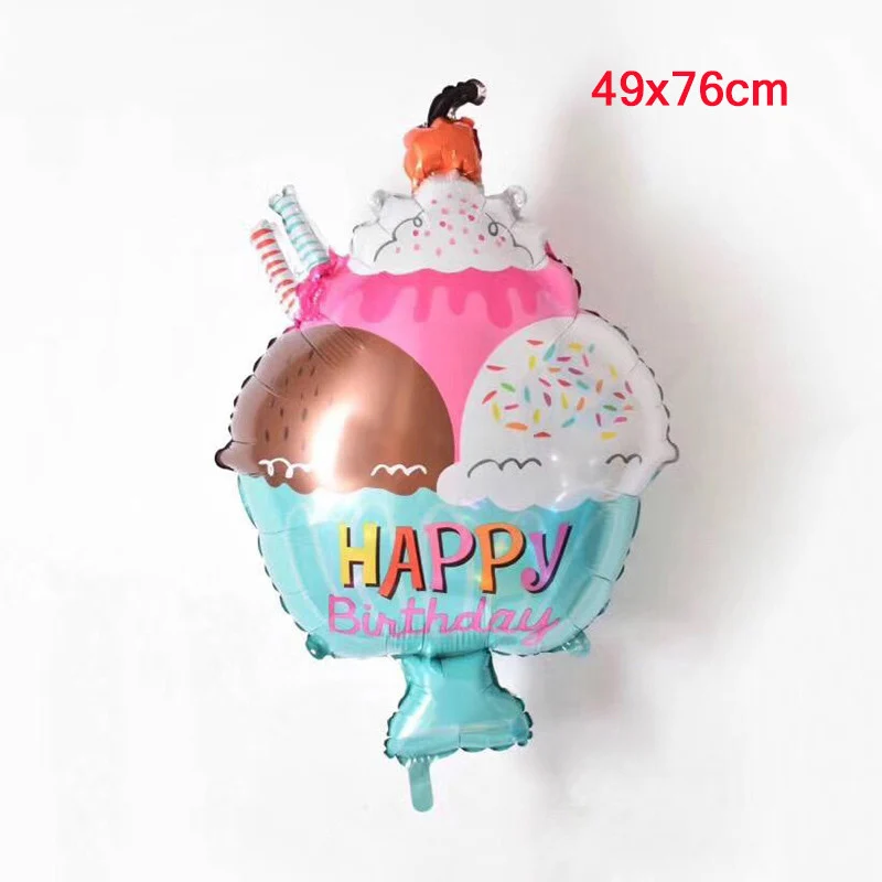 1pcs balloons 6 Donut Party Donut Wall Wedding Party Decoration Disposable Tableware Set Ice Cream Party Balloons Kids 1st Birthday Decorations - Цвет: 1pcs balloons 6