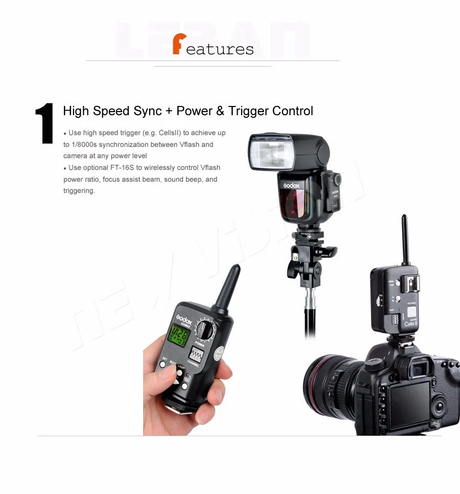 Godox V850 Speedlite Li-Ion ручная вспышка быстрая переработка заряда 1/8000s для Nikon D3100 D90 для Canon 60D 600D DSLR камеры