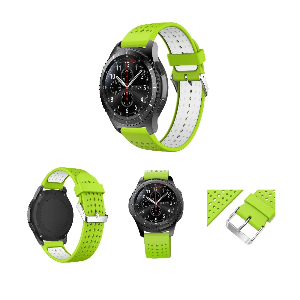 Ремешок для Gear S3 Frontier силиконовый браслет смарт часов Samsung Galaxy watch 46 мм 22