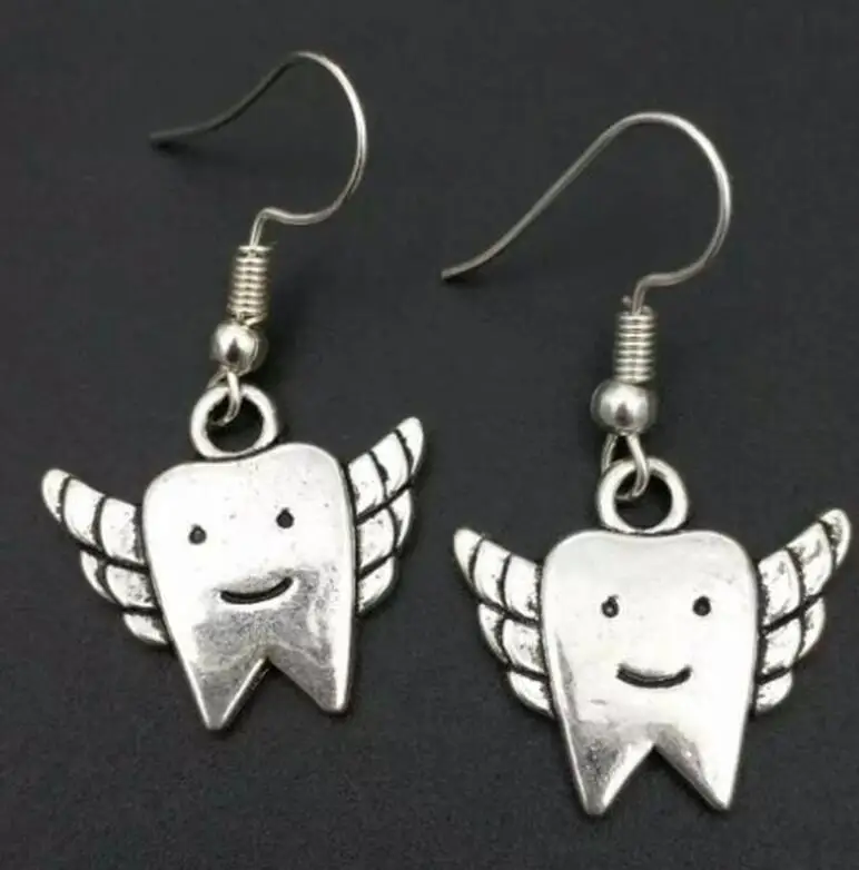 Dental hygienist Mixed floss /toothbrush /toothpaste/Tooth Fairy &amp Tooth Charms Dangle Earrings For Women Jewelry Gifts | Украшения и