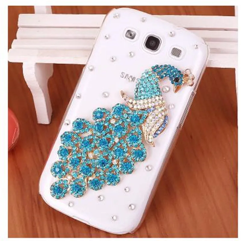Роскошные Металл павлин чехол для Samsung Galaxy S2 S3 S4 S5 мини S6 S7 S8 S9 плюс J1 J2 j3 J5 J7 2016 2017
