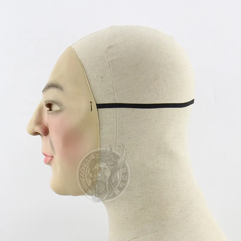 Латексная маска для лица Реалистичная Хэллоуина страшные маски|human skin mask|asian face