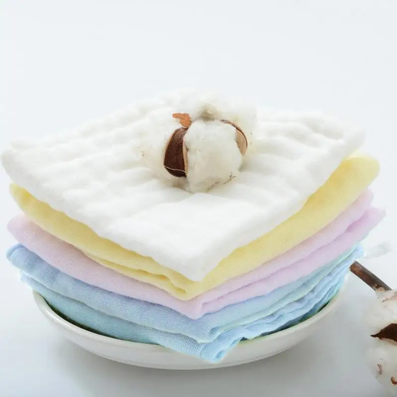 

Children Handkerchief Six Layers Gauze Girls Boys Soft Reusable Bibs Square Towels 100% Cotton Muslin Infant Face Wipe Cloth