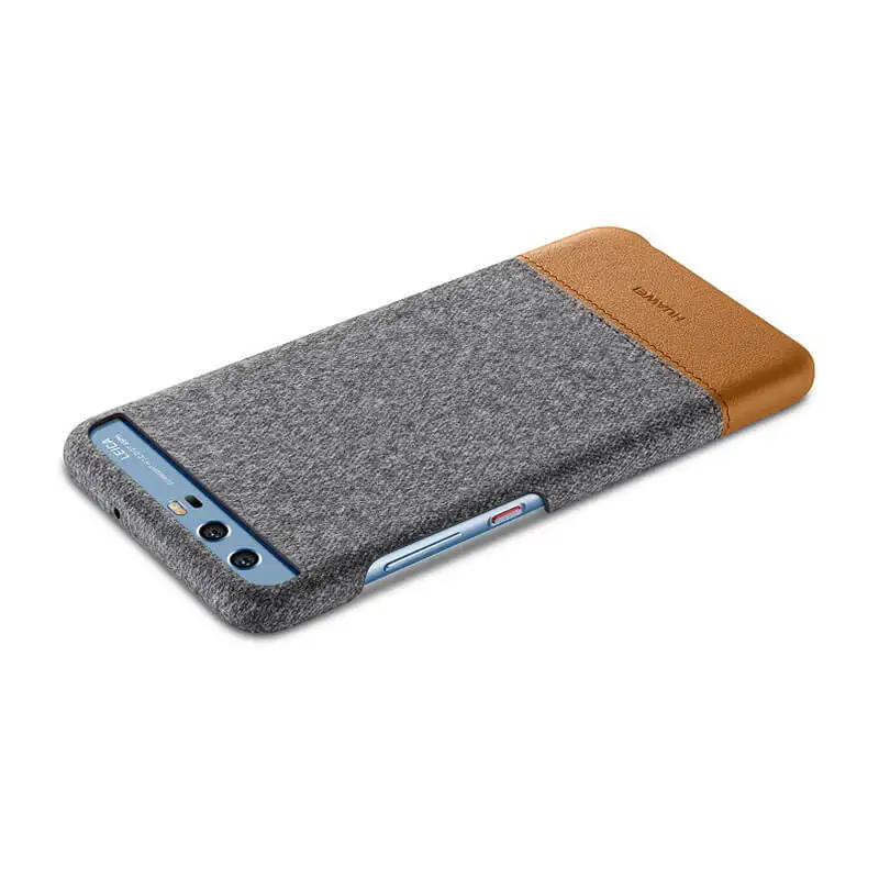 100% Оригинальный чехол для Huawei P10 plus задняя крышка из смешанного волокна и кожи