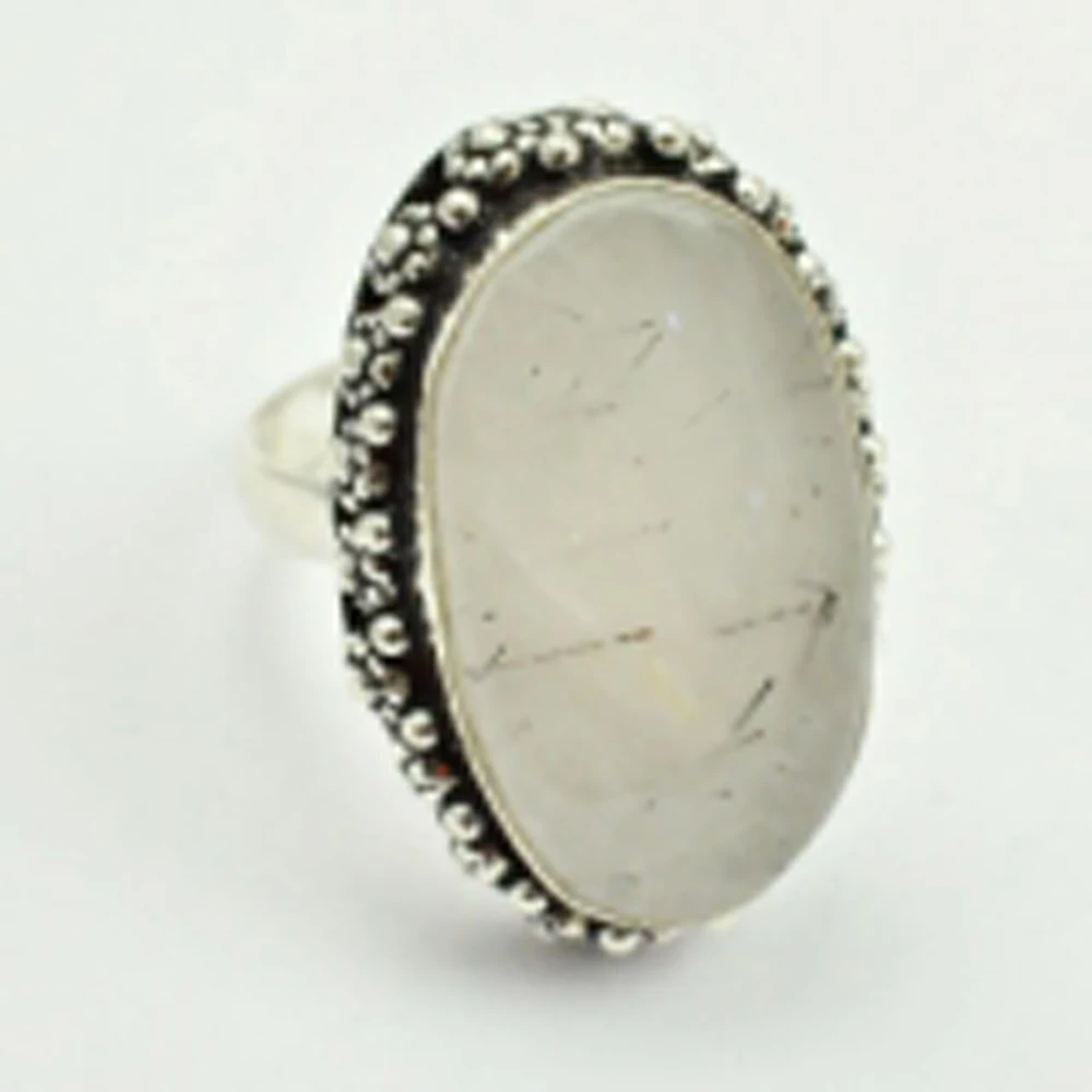 

Black Rutiles Ring Silvers Overlay over Copper , Size: 8.5, R2726