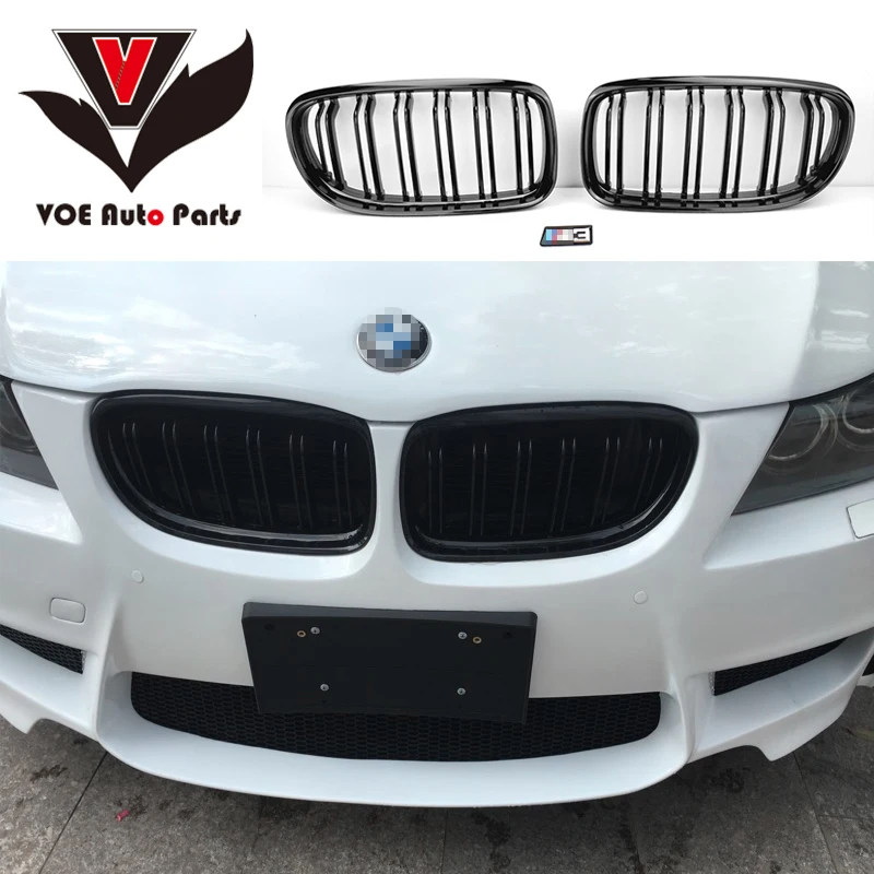 2009 2012 почечный ABS пластик глянцевый черный E90 M3 стиль гоночный гриль решетка для BMW