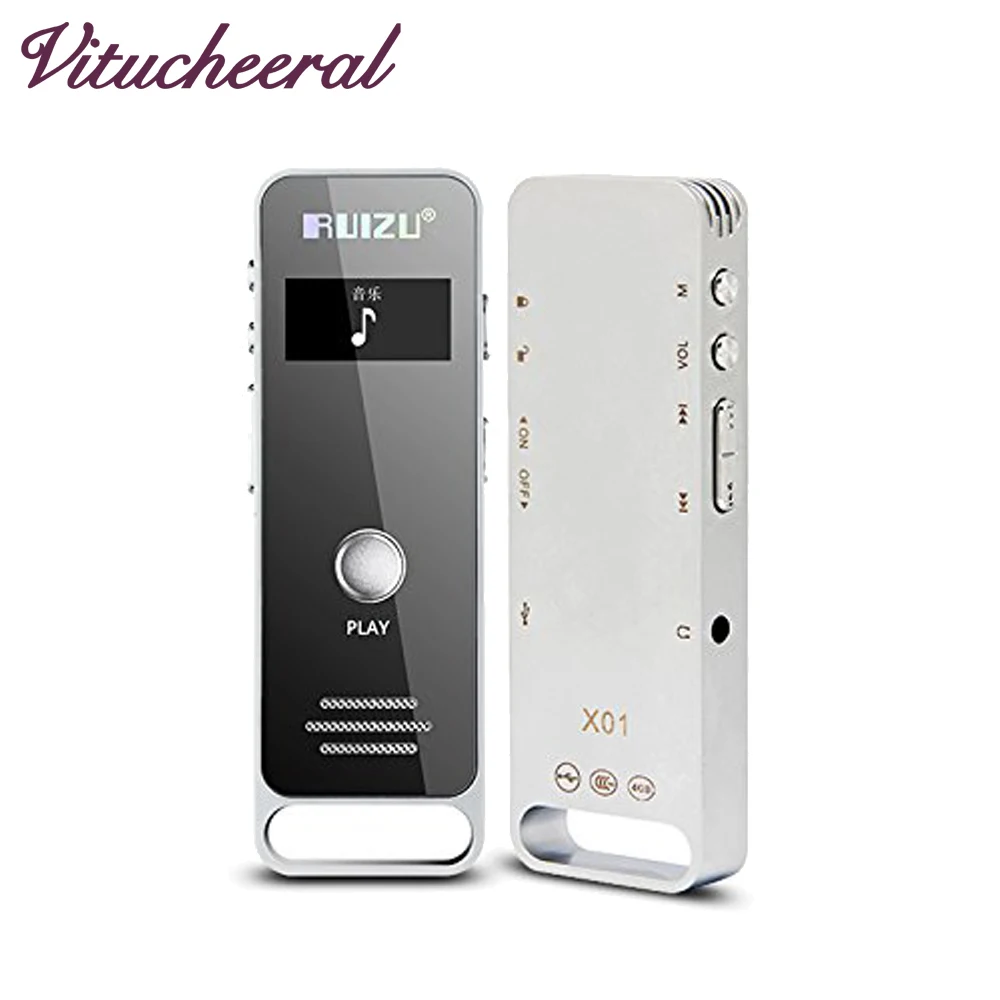 2017 Новый 4 ГБ Спортивные Оригинальные RUIZU X01 Mp3-плеер ruizu плеера 30 часов HIFI без