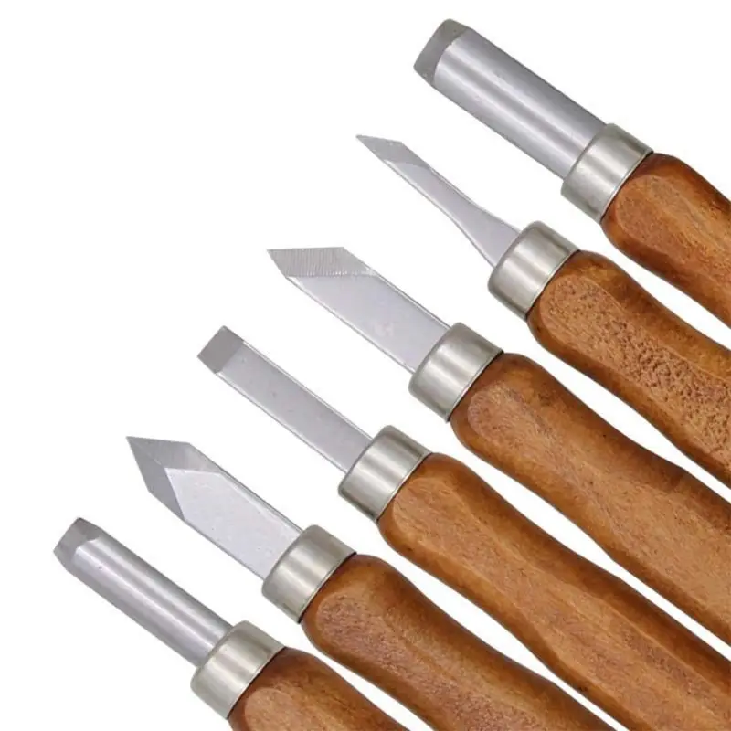 12 шт. DIY резьба по дереву нож ручной долота инструменты комплект плотников с красным точильным камнем и профессиональный пакет