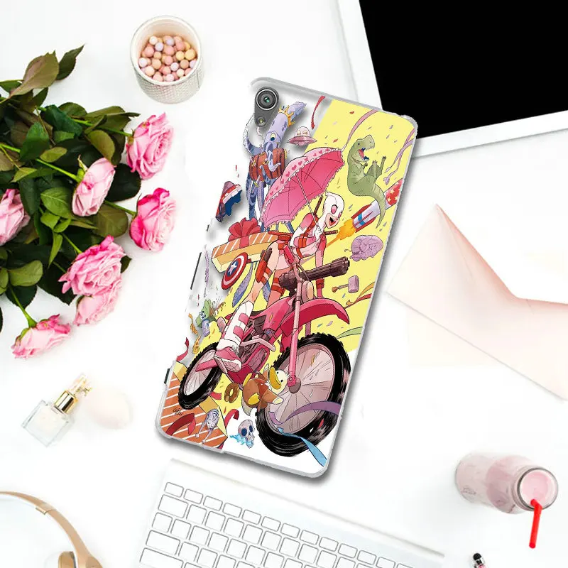 Невероятно розовый мягкий чехол для мобильного телефона Gwenpool Sony Xperia Z Z1 Z2 Z3 Z4 Z5