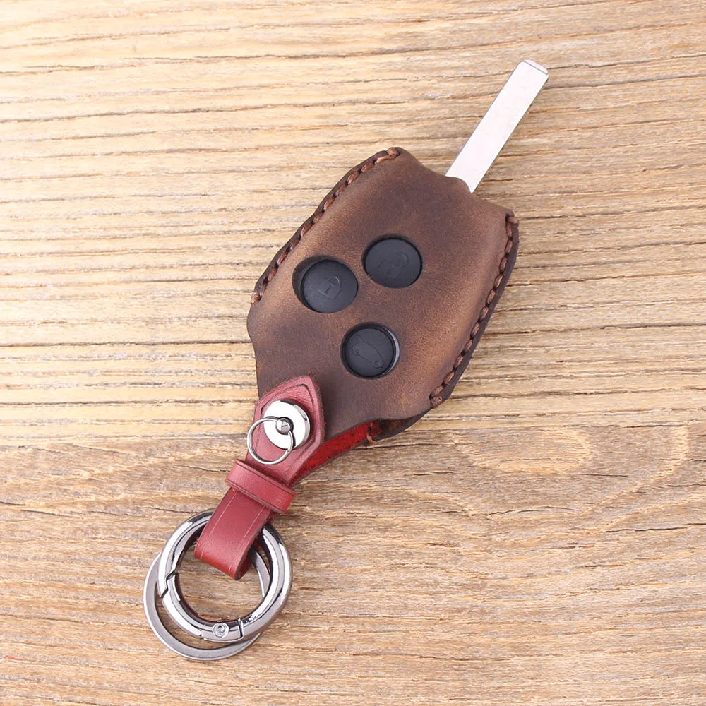 Кожаный чехол для ключей KEYYOU с 3 кнопками Renault /Kangoo II /Clio III | Автомобили и мотоциклы