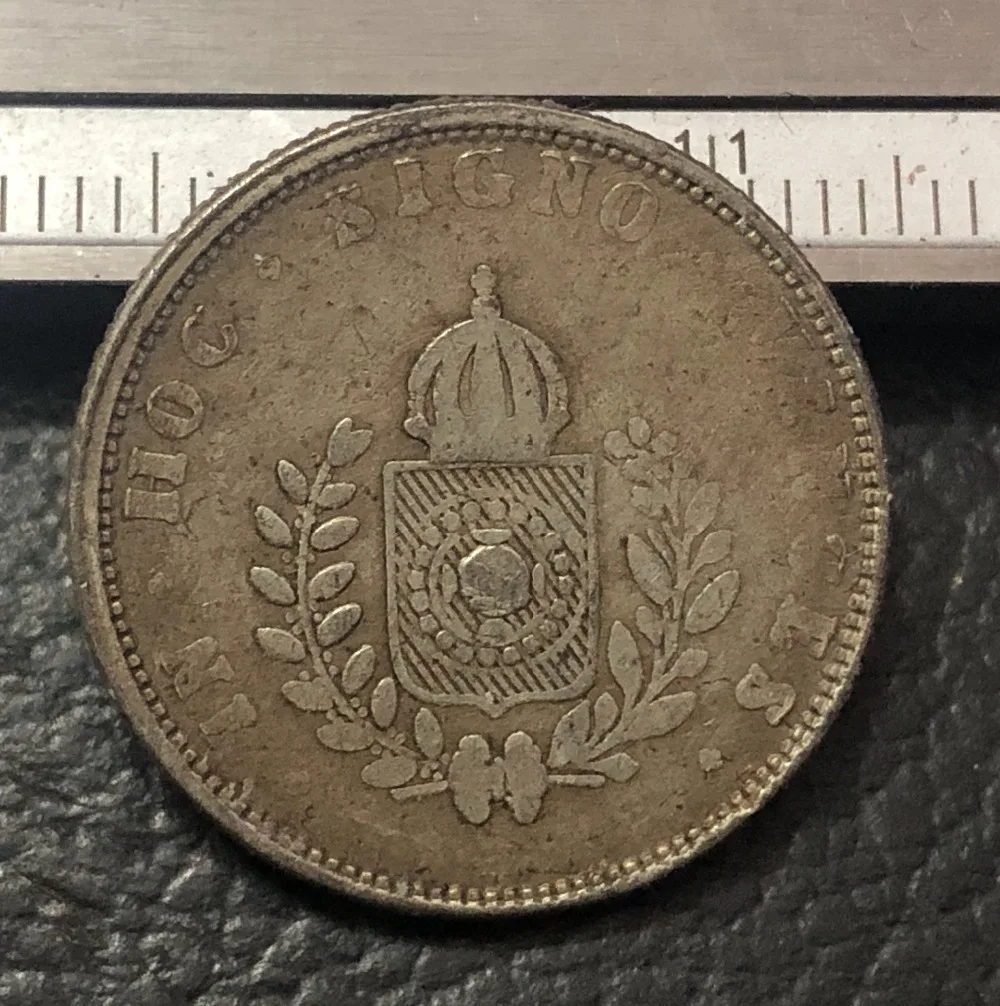 1833 R Бразилия 160 Reis Посеребренная копия монеты|Безвалютные монеты| |