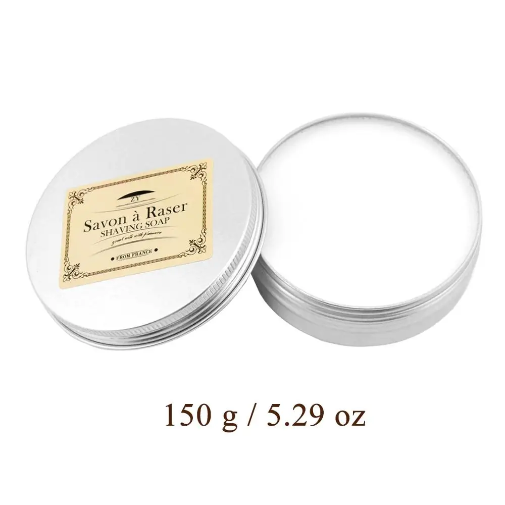 150g Grandslam, мужское мыло для бритья, пенящаяся пенка, козье молоко, безопасное бритье, классическое бритвенное лезвие, щетка, инструмент для путешествий, крем для чистки лица - Цвет: 150g