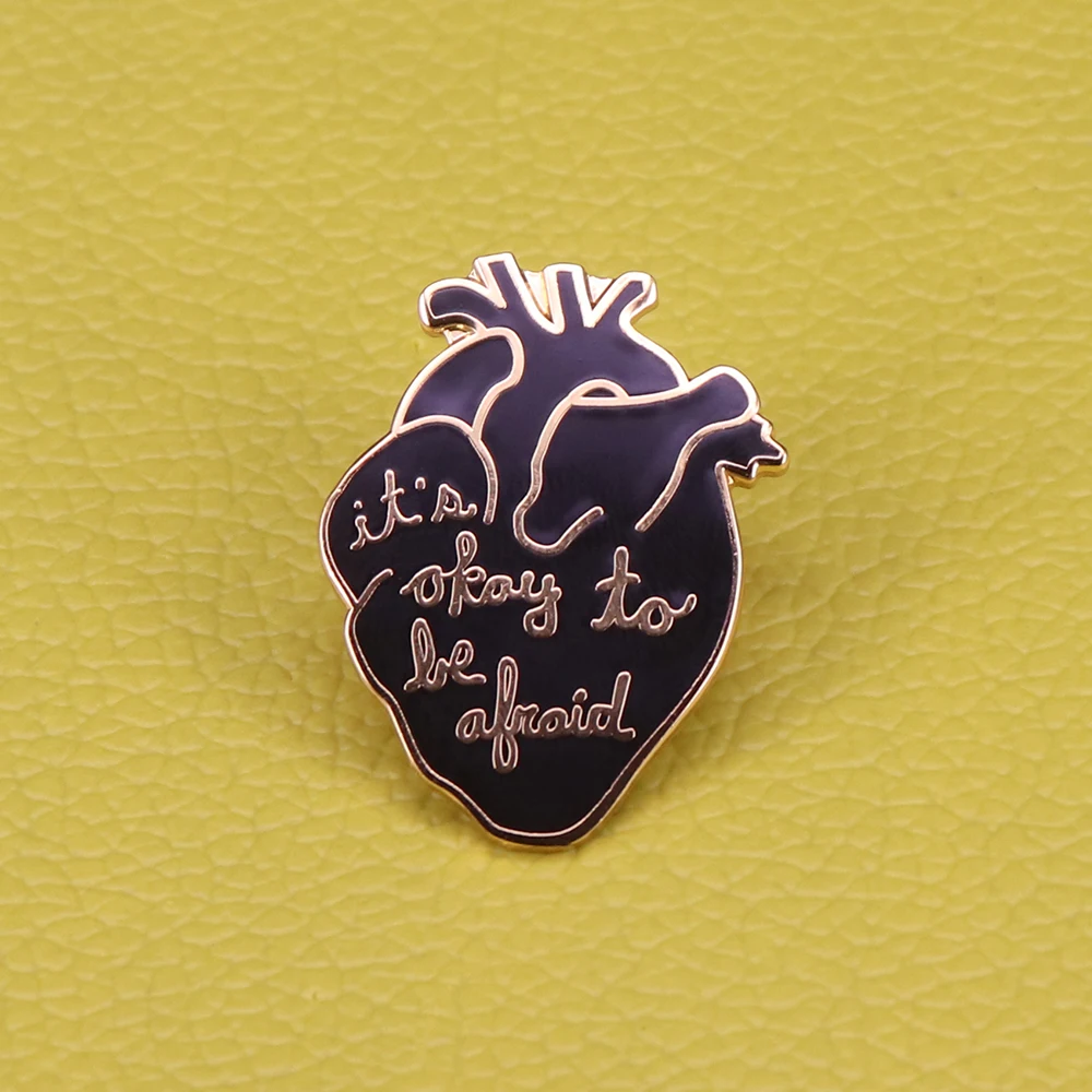 

Anatomical heart badge weird goth gift doctor nurse health pins medical jewelry body organ brooch