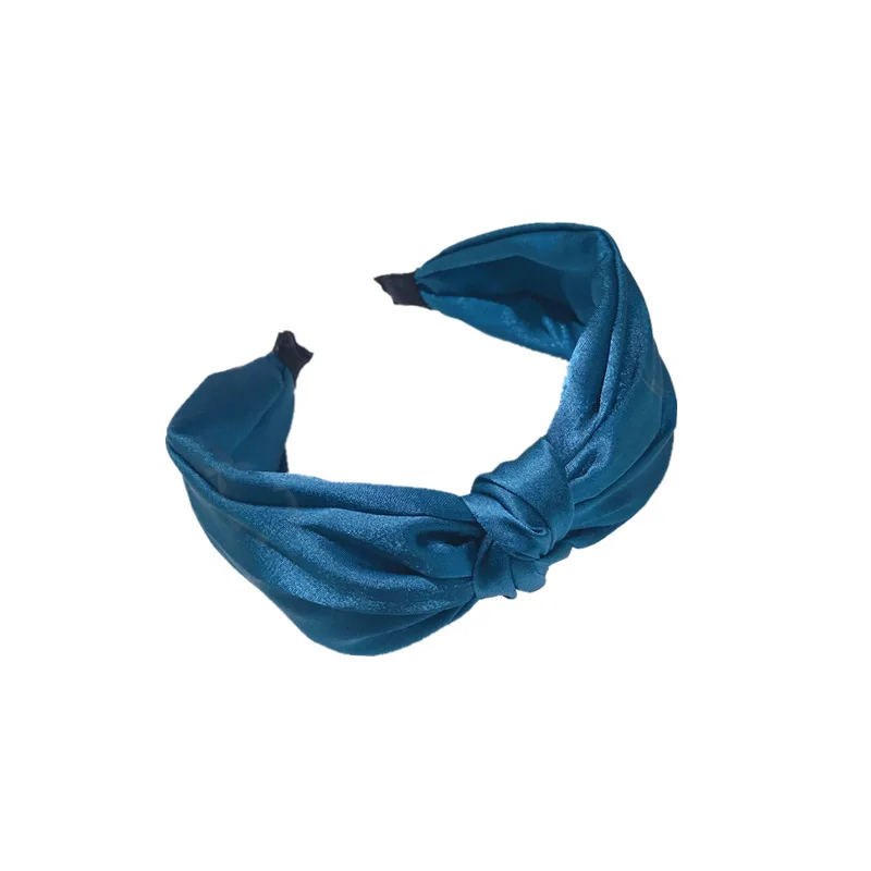 

Silk Colorful Knot Headbands For Women Korea Hair Accessories Hair Bows Crystal Crown Rhinestone Hairbands Head Wrap Hair Band