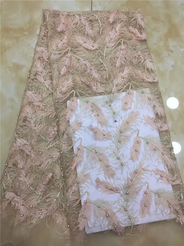 Purple Nigerian French Lace Fabrics 2019 African Tulle Fabric High Quality Wedding For Dress sky blue | Дом и сад