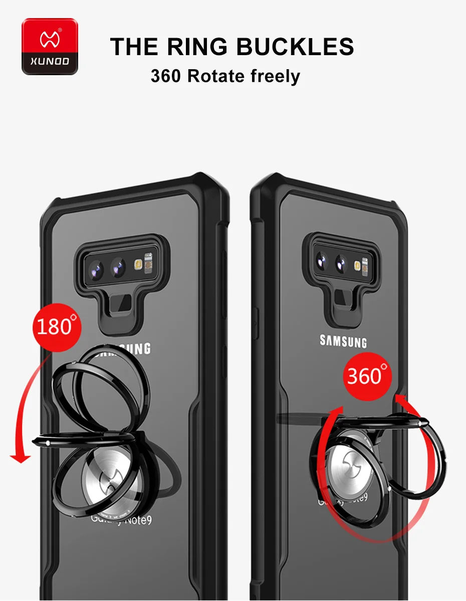 Brand Car Holder Ring Phone Case For Samsung Note 9 8 Shockproof Silicone Cover Galaxy S8 S9 Plus Airbag Bumper Back Cases |