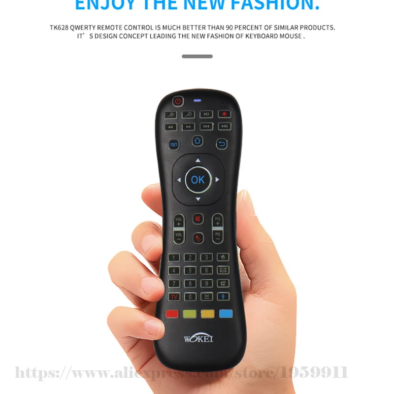 Смарт-пульт Conctol для Android tv BOX для компьютера с голосовой и подсветкой Функция Air mouse Клавиатура