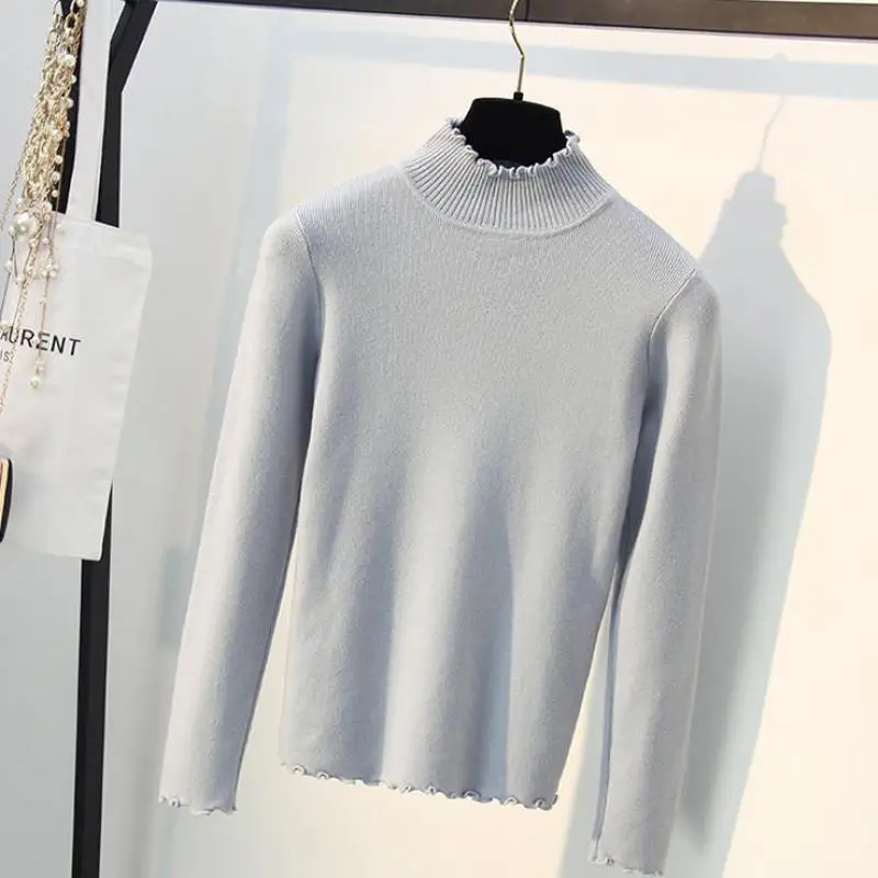 Chic Basic Sweaters Woman Turtleneck Pullover Women 2019 Pull Femme White Black Pink Jumpers Mujer Spring Winter Knitwear Tops | Женская
