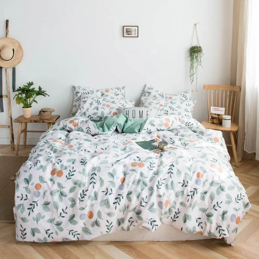 Pink Grey Yellow Hearts Bed Cover Duvet Cover Set Cotton Bedding Set Bedlinens Twin Queen King Flat Sheet Fitted Sheet