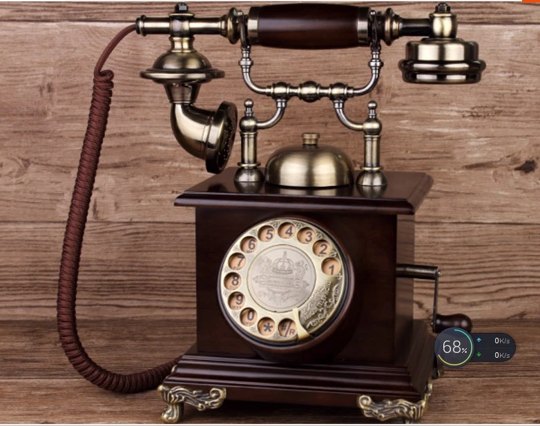 Античный телефон в стиле ретро с подвесками американский винтажный домашний из