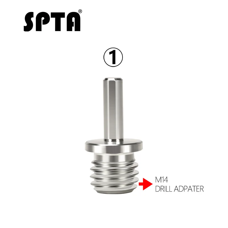 SPTA 29 шт. полировщик для автомобиля полировка воском полировка товары для ухода за автомобилем полировка фар набор автомобильных шерстяных губчатых подушечек M14 резьба - Цвет: M14 Drill Adpater