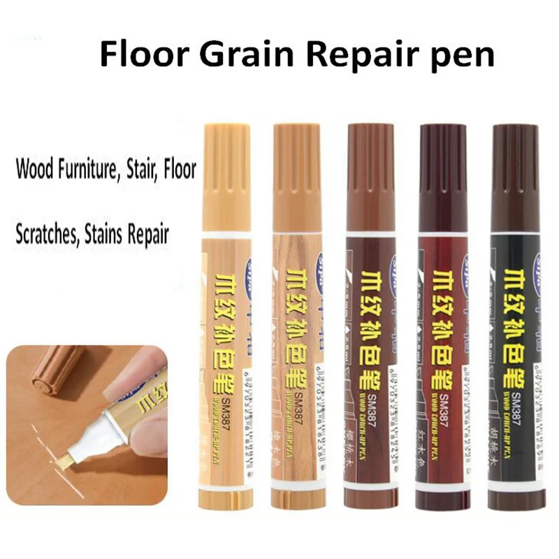 5 COLOR SIPA Floor Grain Repair pen Fine Point Suitable for Wood Furniture floor Scratches and Stains | Канцтовары для офиса и