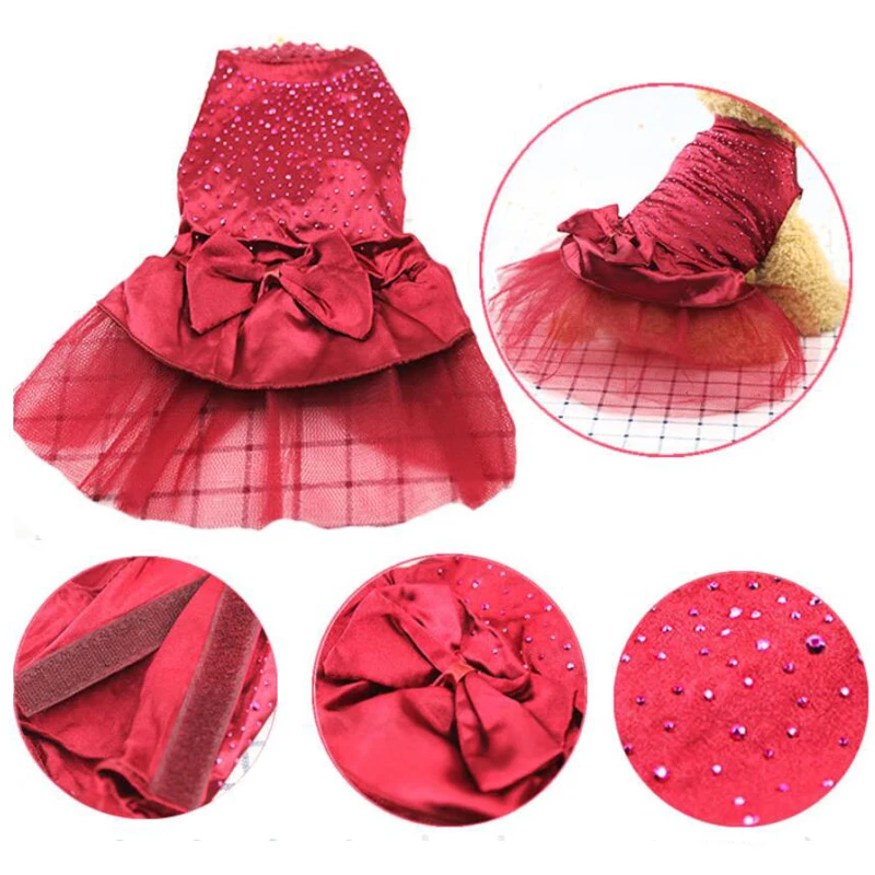 Высококачественная одежда для потенциозного щенка свадебное вечернее кружевное