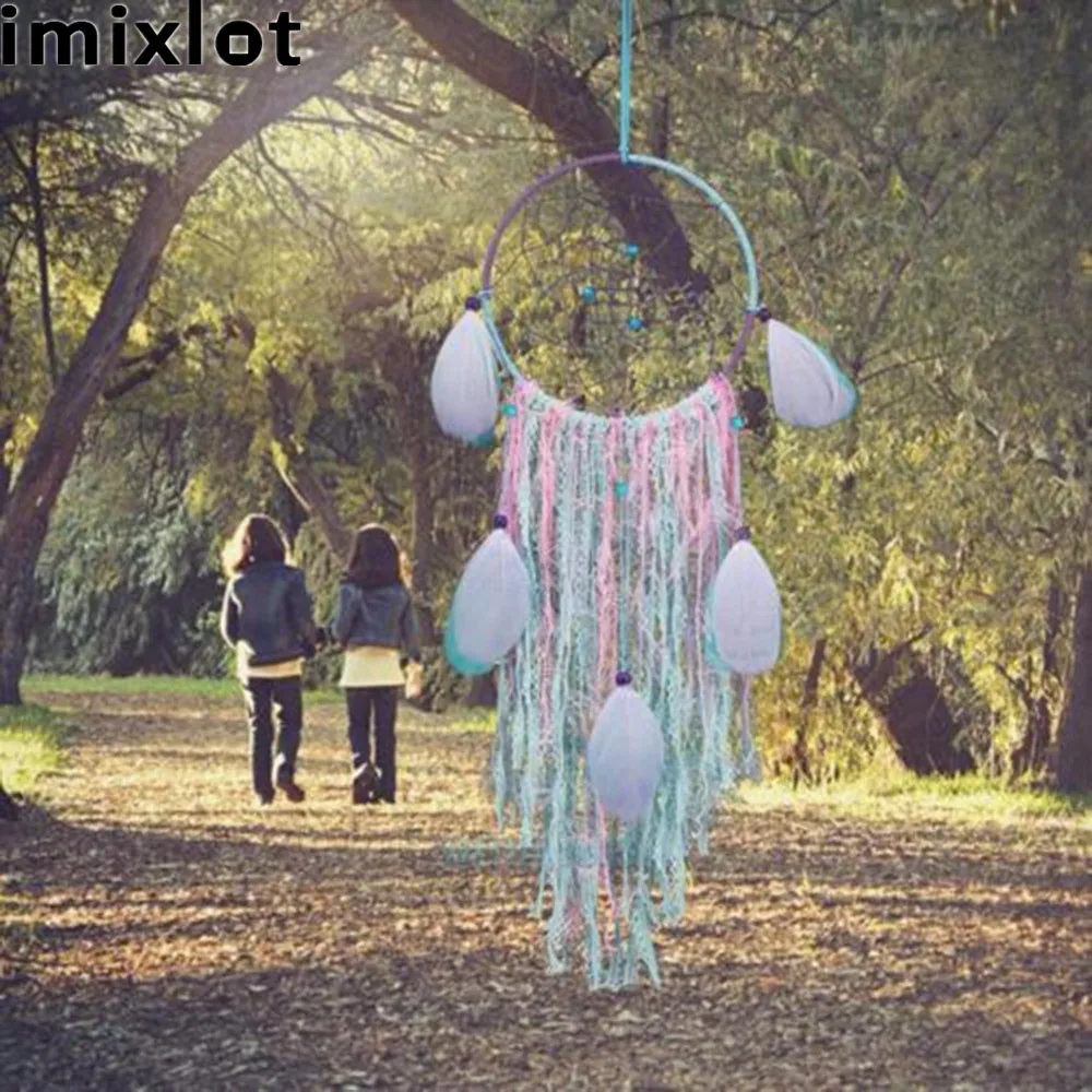 Imixlot синие кружевные перья Ловец снов Романтический большой китайский