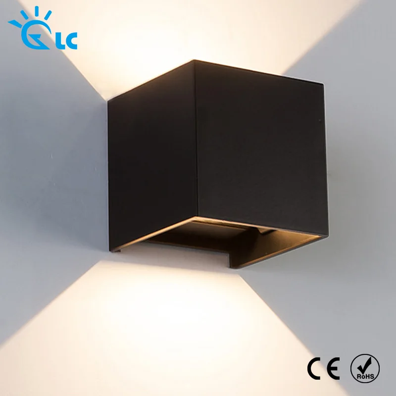 IP65 Waterproof 5CM indoor outdoor Led Wall Lamp modern Aluminum Adjustable Surface Mounted Cube Garden Porch Light | Лампы и