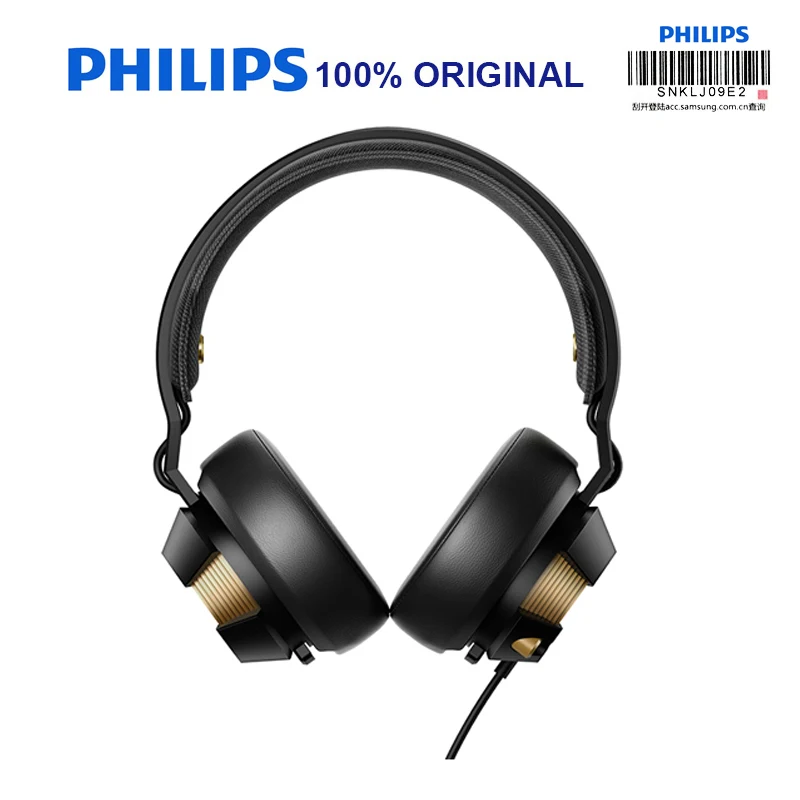 Профессиональные наушники Philips SHX50 с USB разъемом синие светодиодные огни