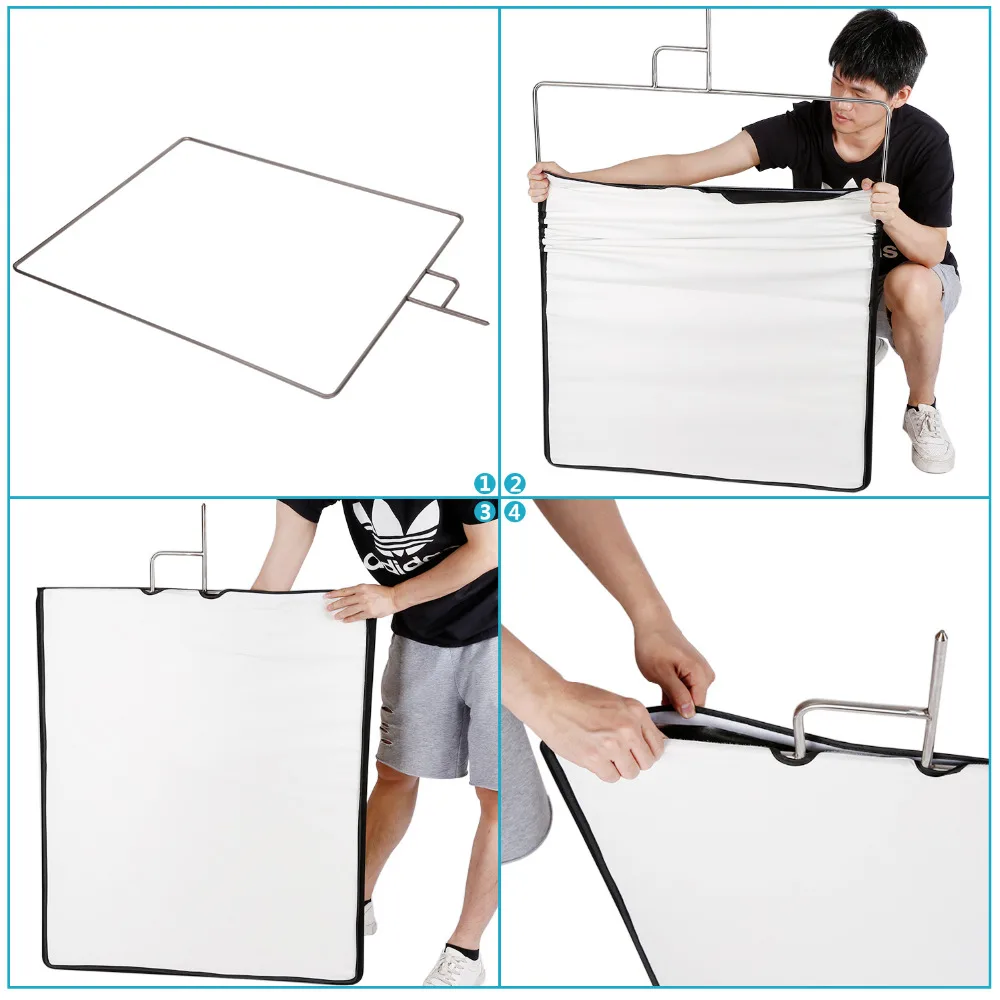 Neewer 17 7x23 6 ''/45x60 см 4-в-1 металлическая панель с флагом комплект отражатель