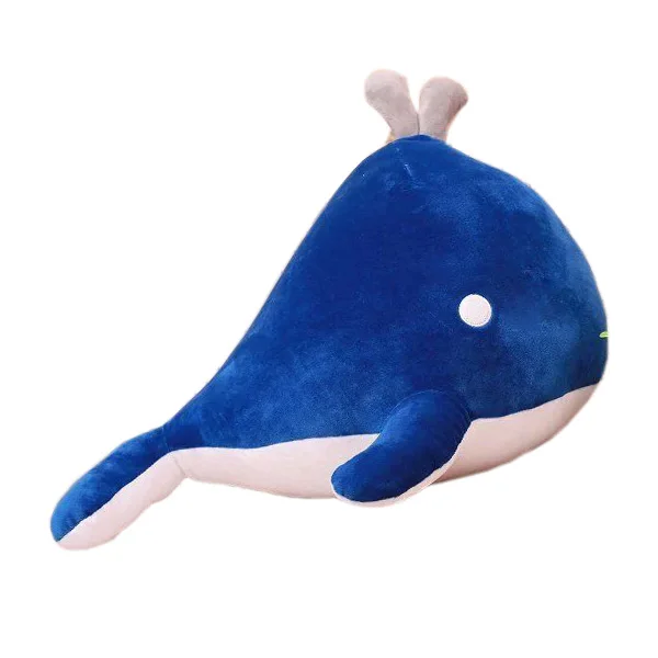 

about 40cm dark blue big head whale plush toy soft doll birthday gift w1787